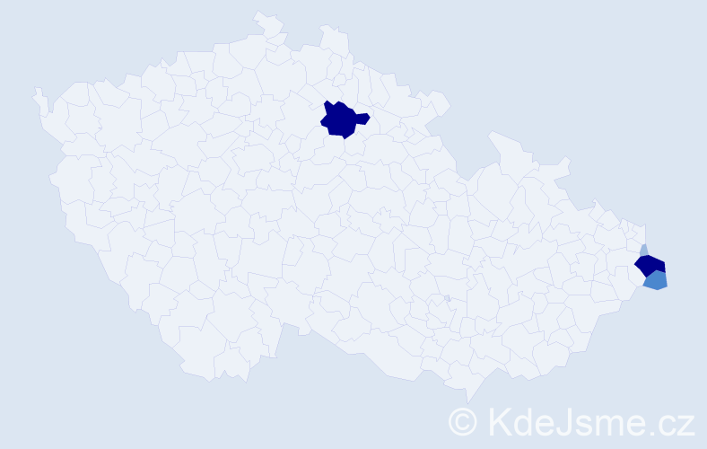 Příjmení: 'Kadlubec', počet výskytů 11 v celé ČR