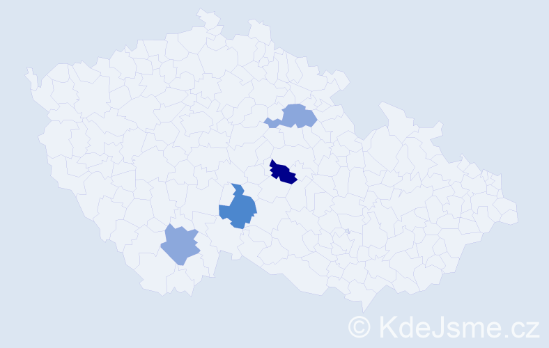Příjmení: 'Vančuchová', počet výskytů 4 v celé ČR