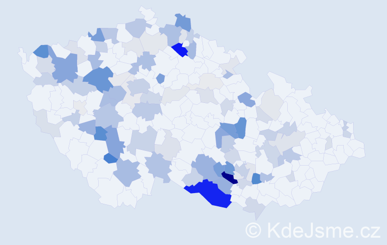 Příjmení: 'Leitner', počet výskytů 279 v celé ČR