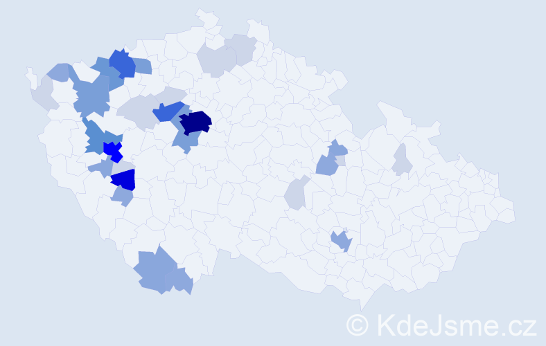 Příjmení: 'Marešková', počet výskytů 104 v celé ČR