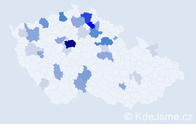Příjmení: 'Charousek', počet výskytů 95 v celé ČR