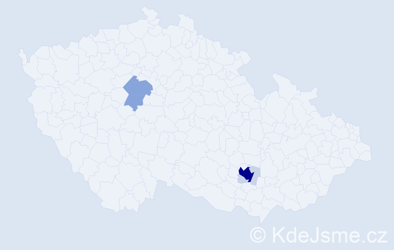 Příjmení: 'Mulíčková', počet výskytů 20 v celé ČR