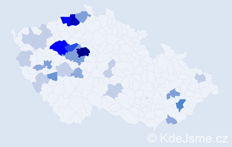 Příjmení: 'Kolská', počet výskytů 85 v celé ČR