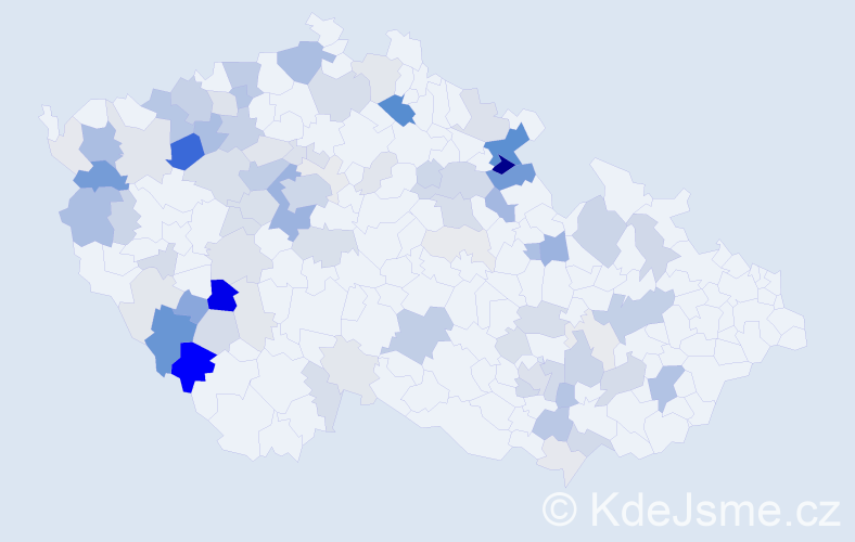 Příjmení: 'Vinterová', počet výskytů 301 v celé ČR