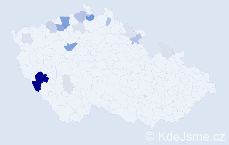 Příjmení: 'More', počet výskytů 71 v celé ČR