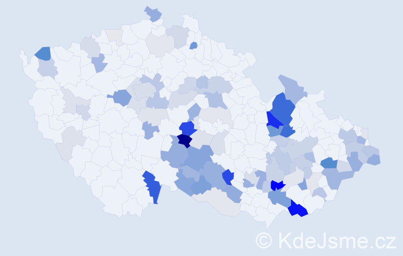 Příjmení: 'Potěšil', počet výskytů 277 v celé ČR