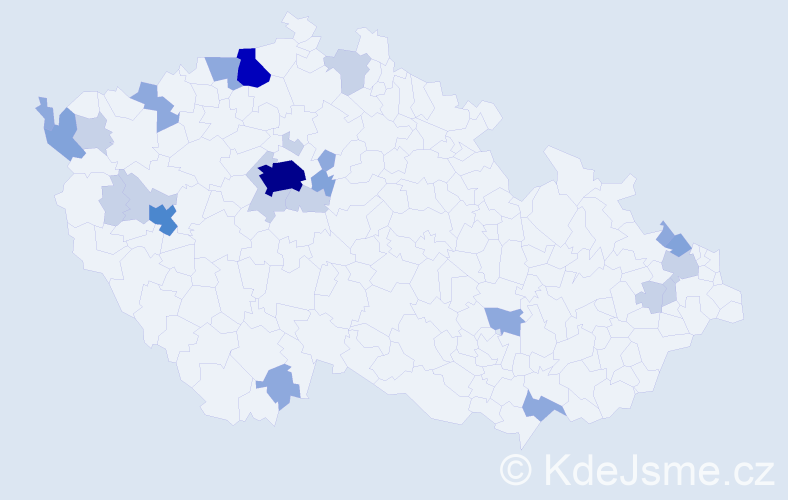 Příjmení: 'Bernhardtová', počet výskytů 64 v celé ČR
