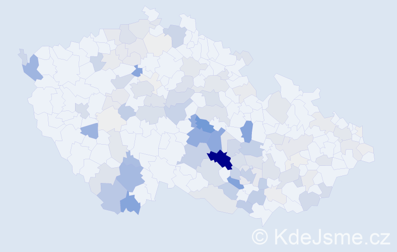 Příjmení: 'Kolouch', počet výskytů 453 v celé ČR