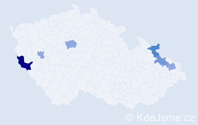 Příjmení: 'Khinová', počet výskytů 14 v celé ČR
