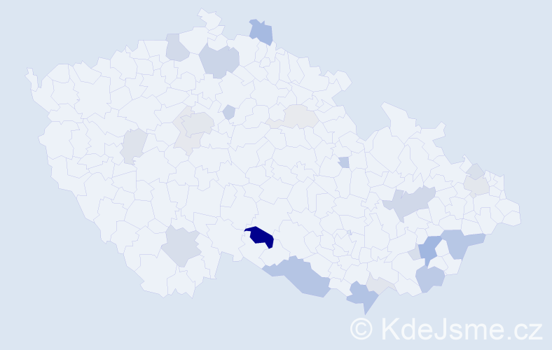 Příjmení: 'Hlatká', počet výskytů 66 v celé ČR