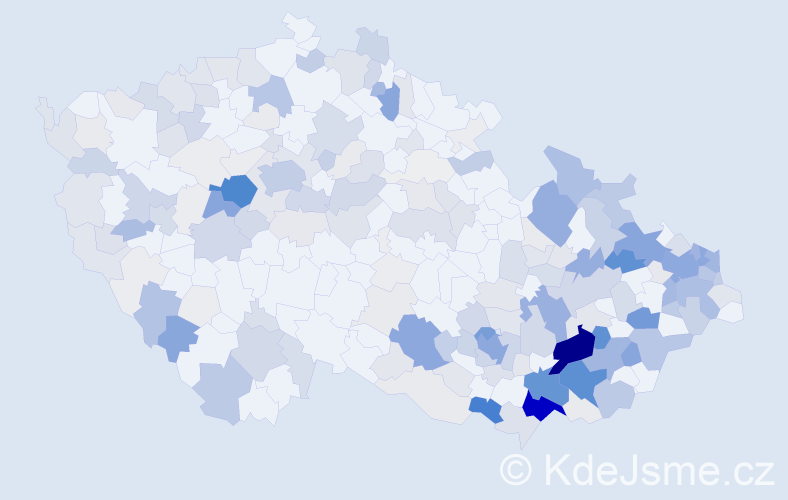 Příjmení: 'Foltýn', počet výskytů 1204 v celé ČR