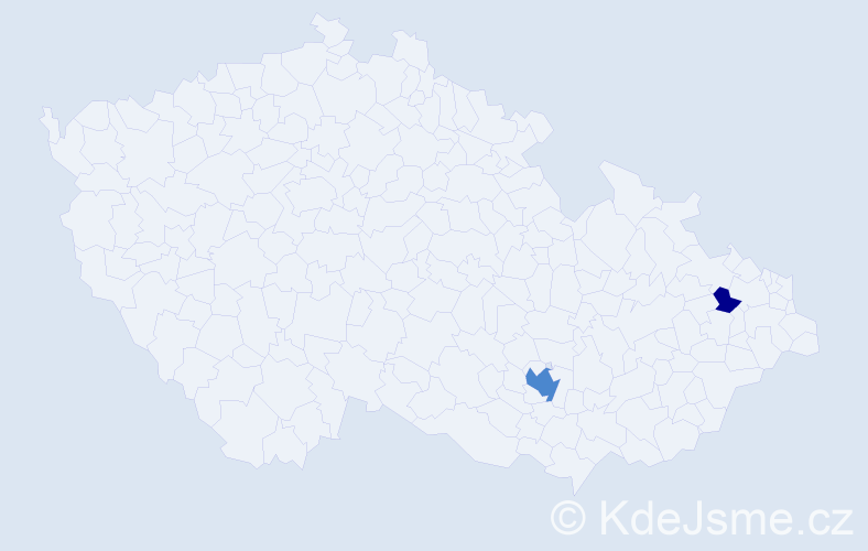 Příjmení: 'Rakos', počet výskytů 4 v celé ČR