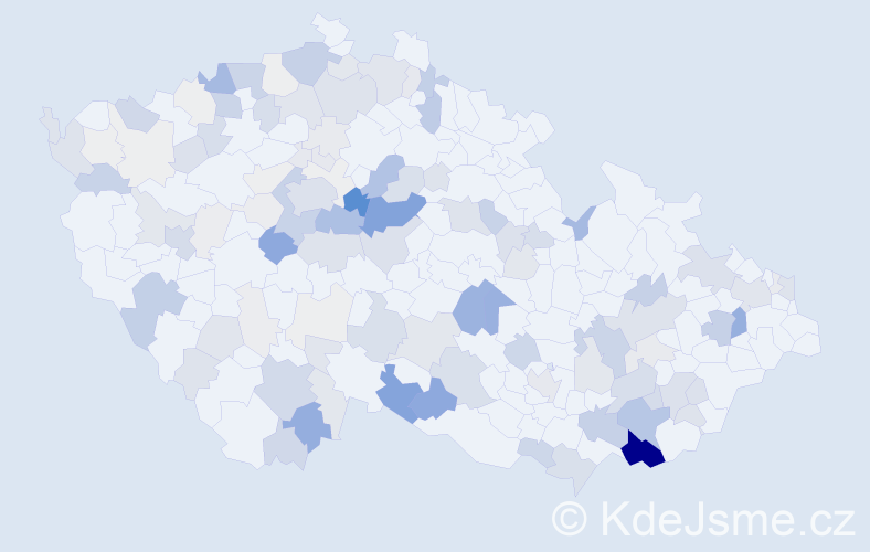 Příjmení: 'Břečková', počet výskytů 473 v celé ČR