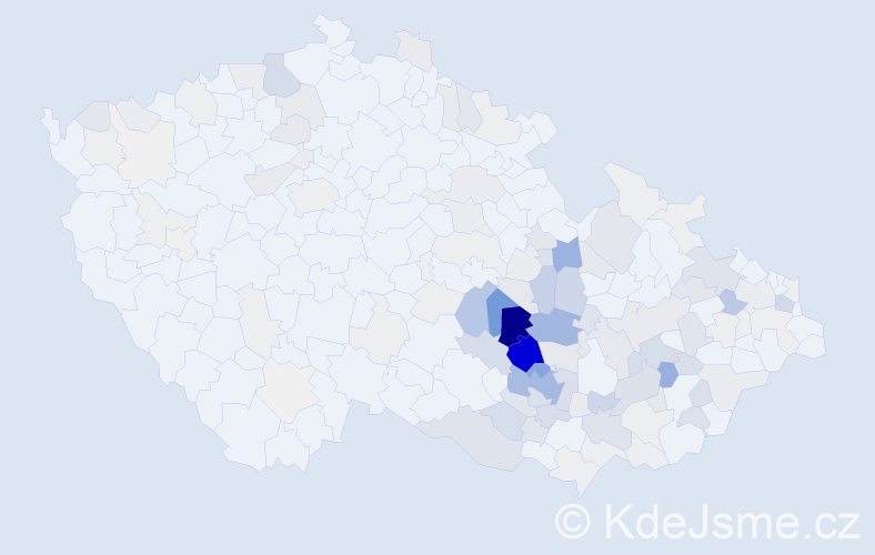 Příjmení: 'Šikulová', počet výskytů 515 v celé ČR
