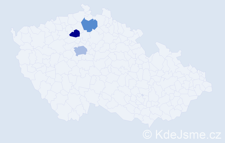 Příjmení: 'Kaulfersová', počet výskytů 5 v celé ČR