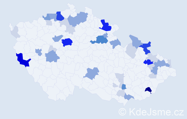 Příjmení: 'Anders', počet výskytů 139 v celé ČR