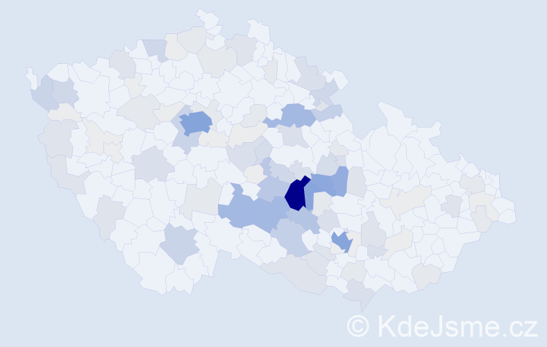 Příjmení: 'Poul', počet výskytů 435 v celé ČR