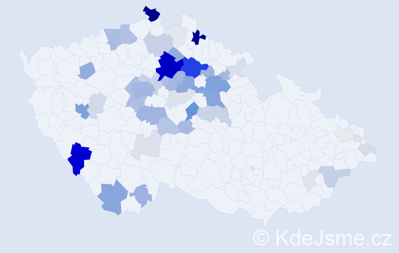 Příjmení: 'Baldová', počet výskytů 173 v celé ČR