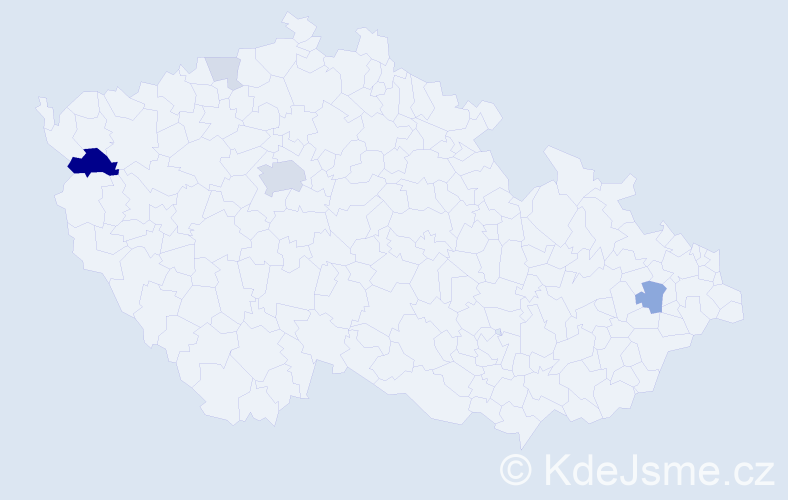 Příjmení: 'Apjár', počet výskytů 15 v celé ČR