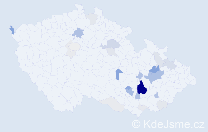 Příjmení: 'Kummer', počet výskytů 115 v celé ČR