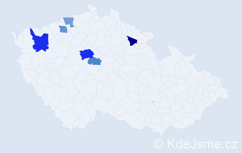 Příjmení: 'Anisimov', počet výskytů 23 v celé ČR