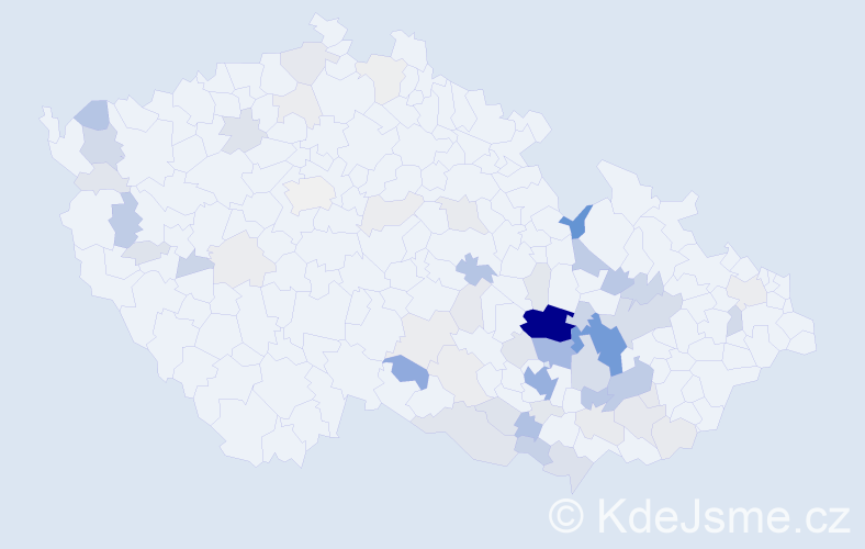 Příjmení: 'Kejík', počet výskytů 240 v celé ČR