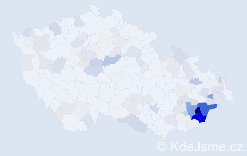 Příjmení: 'Zicha', počet výskytů 346 v celé ČR