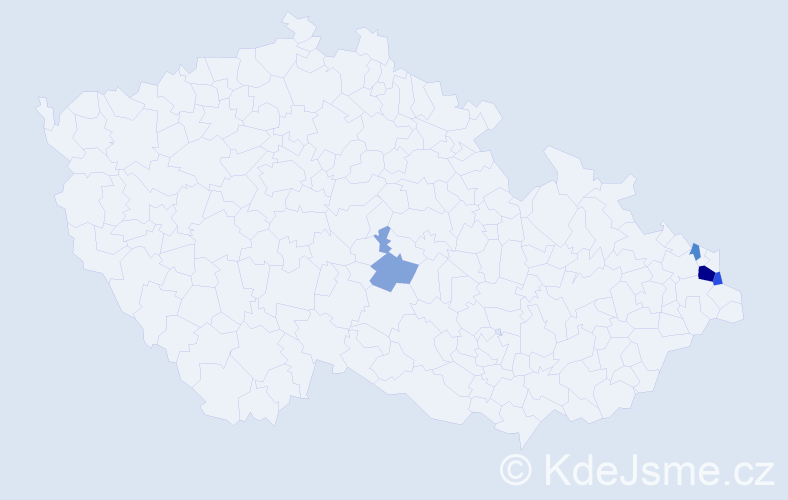 Příjmení: 'Szkutková', počet výskytů 19 v celé ČR