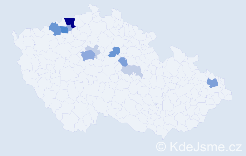 Příjmení: 'Majerčinová', počet výskytů 36 v celé ČR