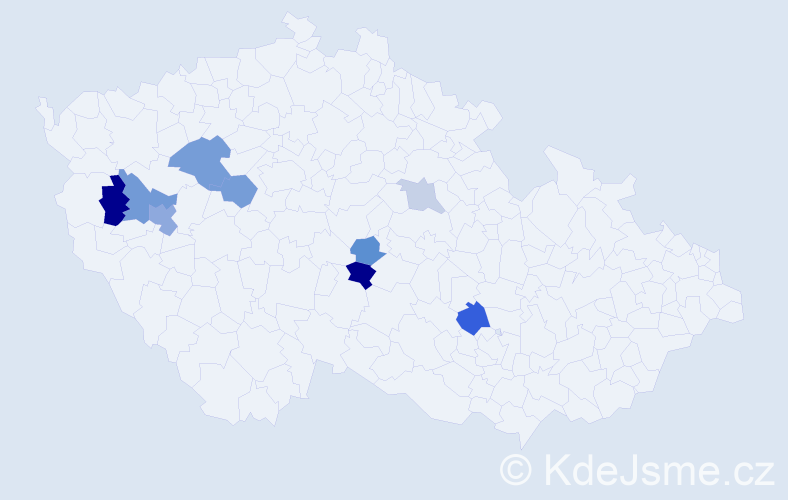 Příjmení: 'Thomaier', počet výskytů 17 v celé ČR