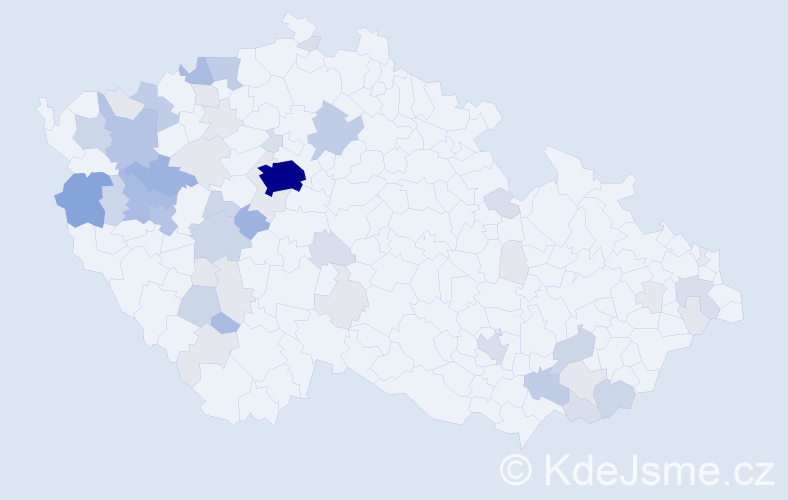 Příjmení: 'Plevka', počet výskytů 158 v celé ČR