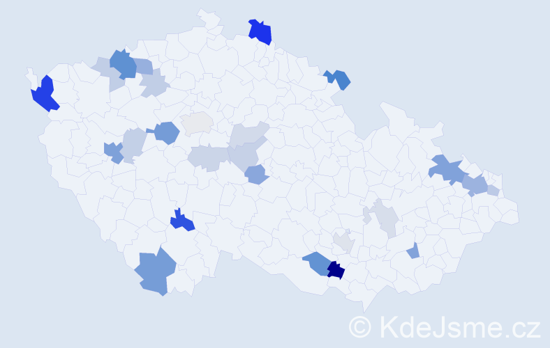 Příjmení: 'Cirok', počet výskytů 76 v celé ČR