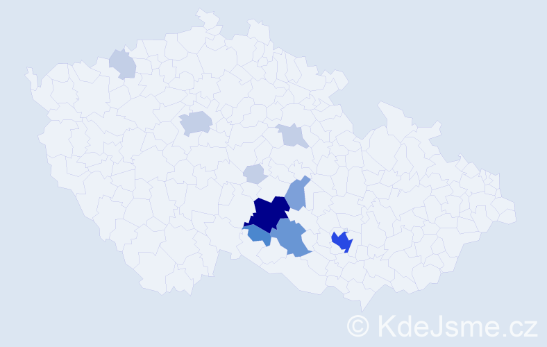 Příjmení: 'Ampapová', počet výskytů 34 v celé ČR