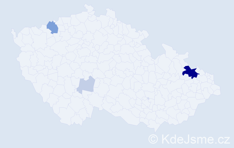 Příjmení: 'Dučková', počet výskytů 15 v celé ČR
