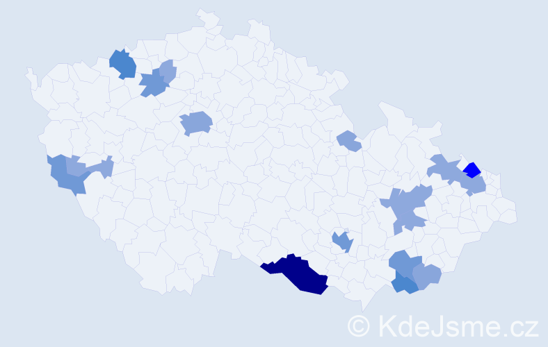 Příjmení: 'Černaj', počet výskytů 49 v celé ČR