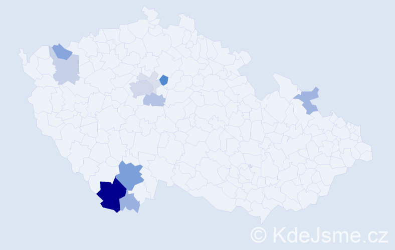 Příjmení: 'Honetschlägerová', počet výskytů 47 v celé ČR