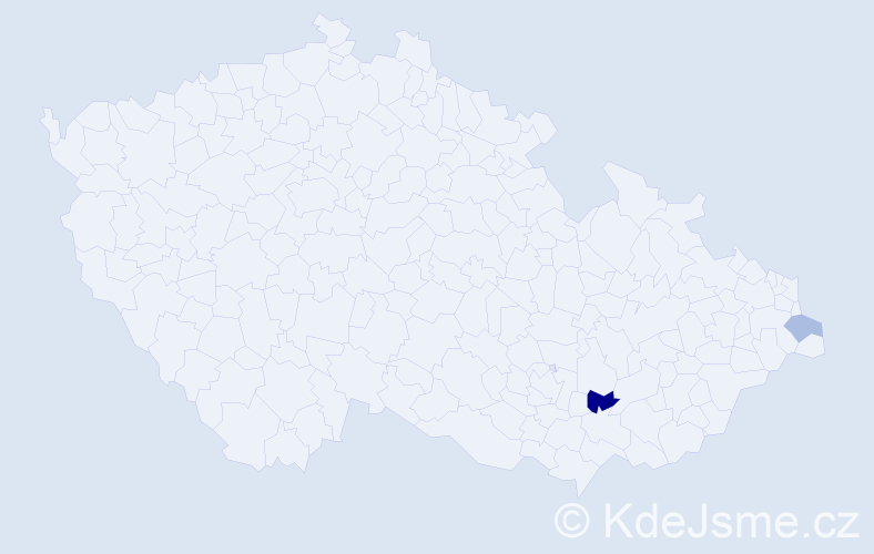 Příjmení: 'Kubalková', počet výskytů 3 v celé ČR