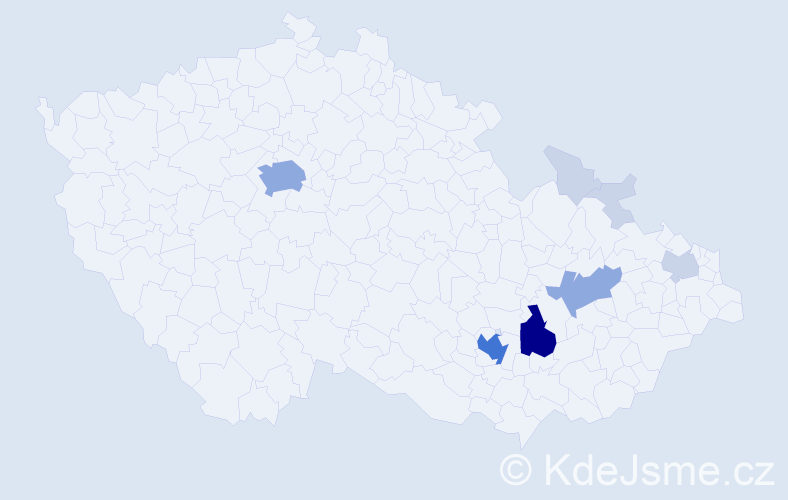 Příjmení: 'Korčián', počet výskytů 27 v celé ČR