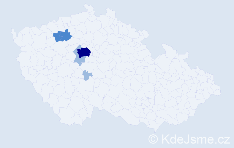 Příjmení: 'Primáková', počet výskytů 10 v celé ČR