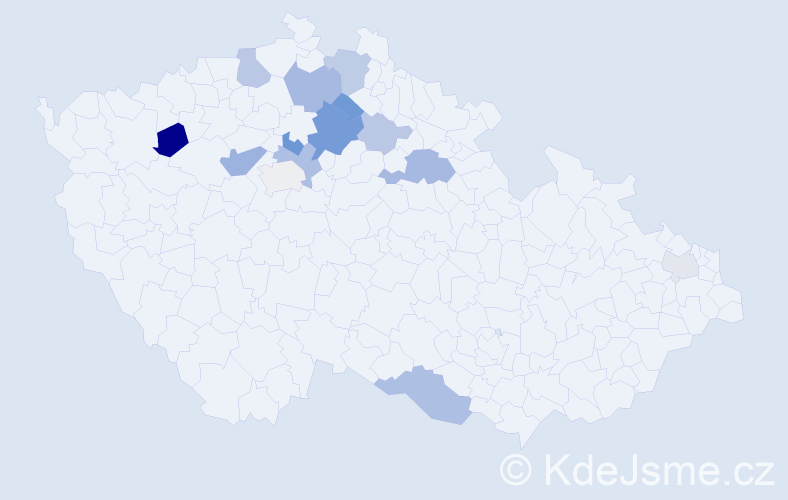 Příjmení: 'Bacovská', počet výskytů 30 v celé ČR