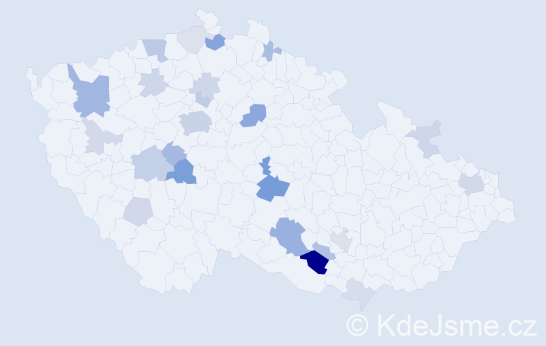 Příjmení: 'Reinischová', počet výskytů 66 v celé ČR
