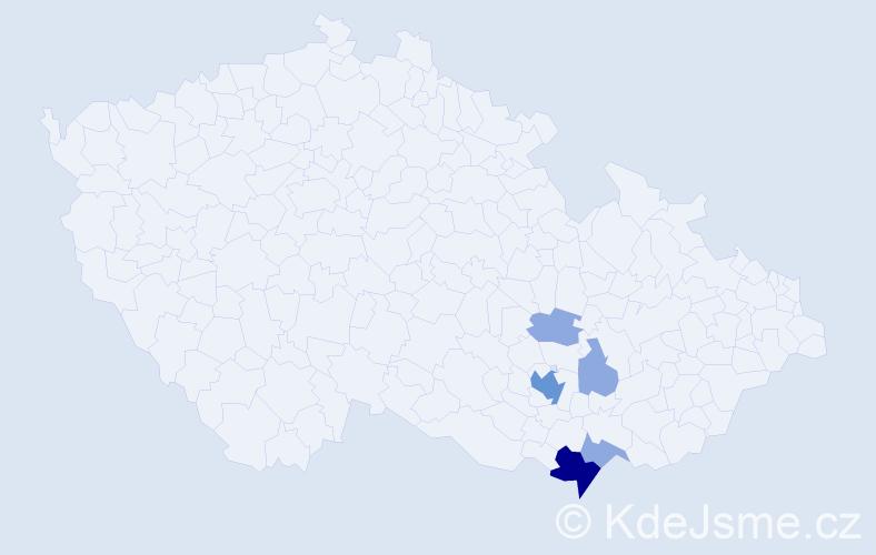 Příjmení: 'Barančic', počet výskytů 14 v celé ČR
