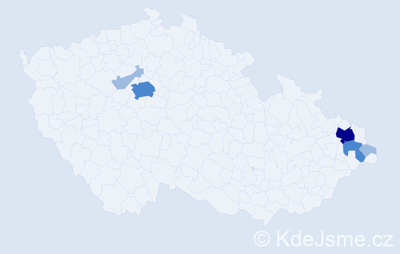 Příjmení: 'Bandola', počet výskytů 11 v celé ČR