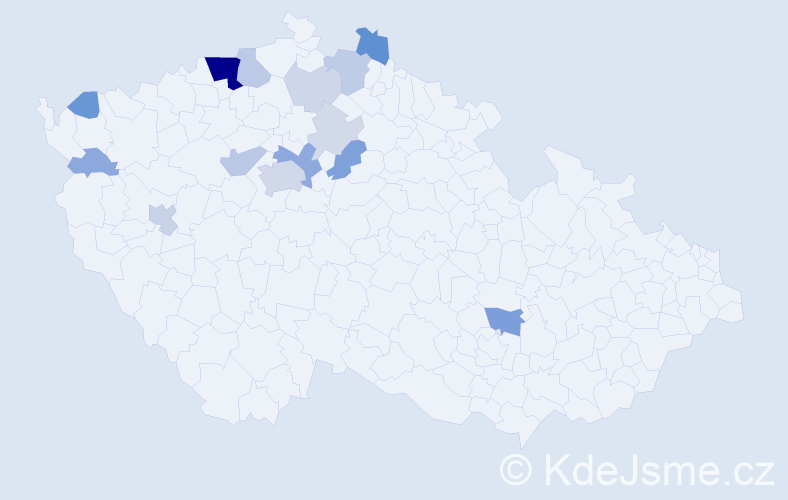 Příjmení: 'Kolomazníčková', počet výskytů 48 v celé ČR