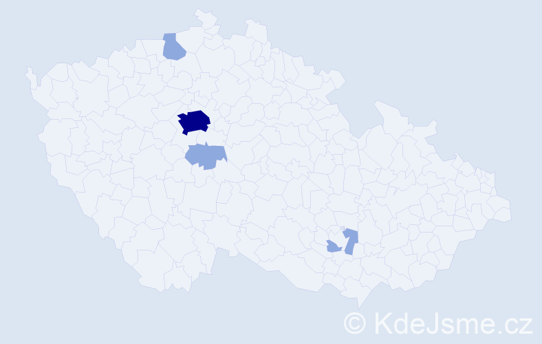 Příjmení: 'Kuzenko', počet výskytů 9 v celé ČR