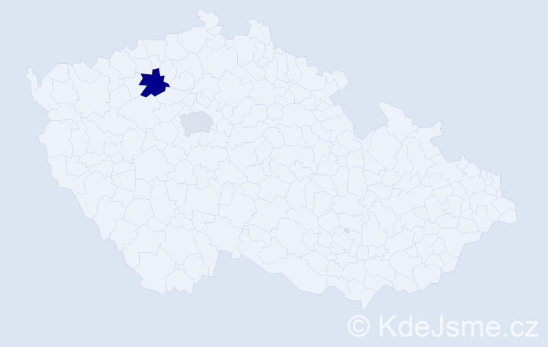 Příjmení: 'Ibeh', počet výskytů 5 v celé ČR