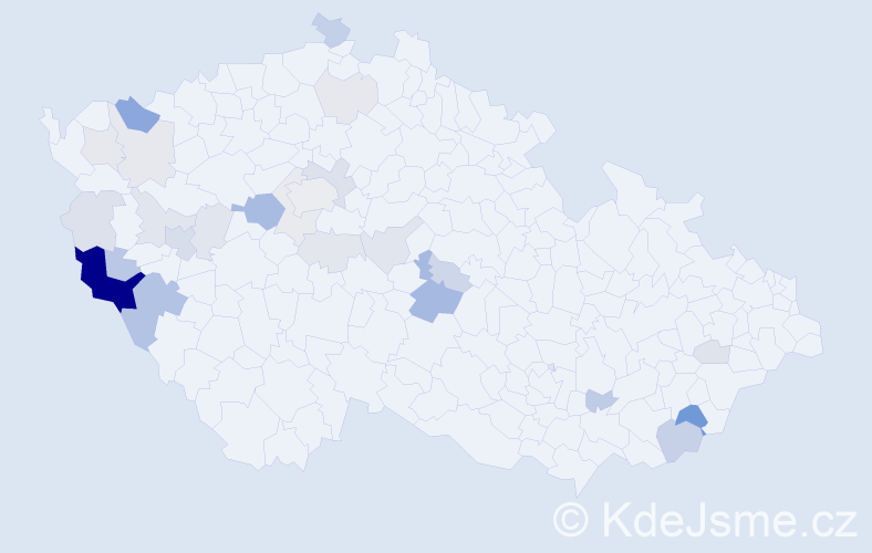 Příjmení: 'Thomayerová', počet výskytů 76 v celé ČR