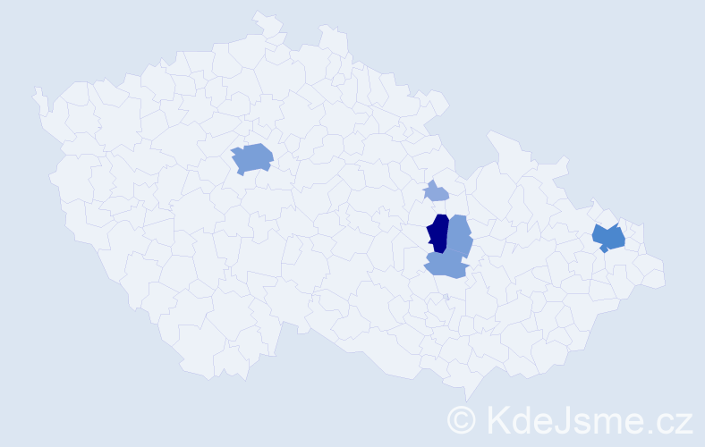 Příjmení: 'Etzler', počet výskytů 17 v celé ČR