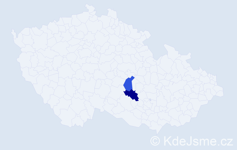 Příjmení: 'Invald', počet výskytů 7 v celé ČR