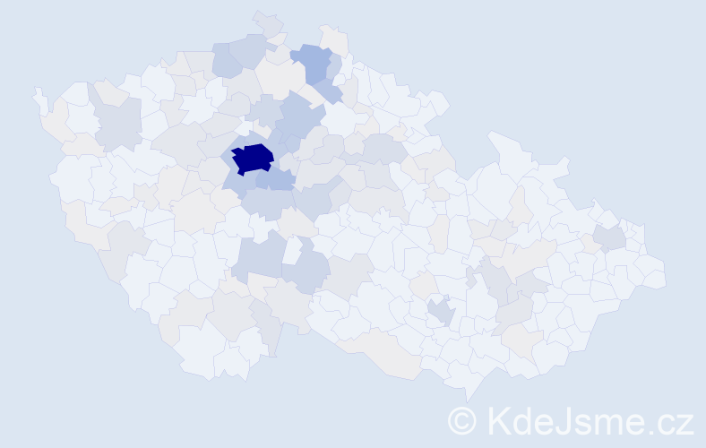 Příjmení: 'Roubíček', počet výskytů 619 v celé ČR
